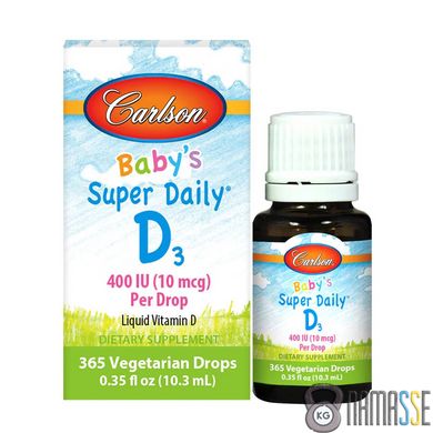 Carlson Labs Baby's Super Daily D3 400 IU, 10.3 мл