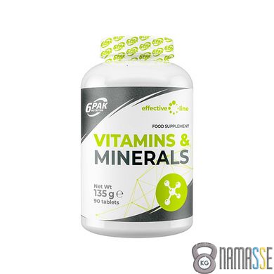 6PAK Nutrition Vitamins & Minerals, 90 таблеток