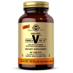 Solgar Formula V VM-75 (iron free), 90 таблеток