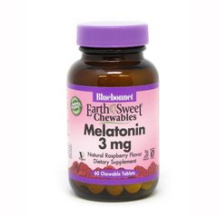 Bluebonnet Nutrition Earth Sweet Chewables Melatonin 3 mg, 60 жувальних таблеток
