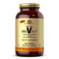 Solgar Formula V VM-75 (iron free), 180 таблеток