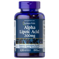 Puritan's Pride Alpha Lipoic Acid 300 mg, 120 гелевих капсул