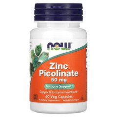 NOW Zinc Picolinate 50 mg, 60 вегакапсул