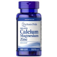 Puritan's Pride Calcium Magnesium Zinc, 100 капсул