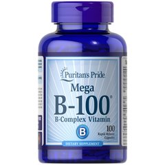 Puritan's Pride Mega B-100 B-Complex Vitamin, 100 капсул