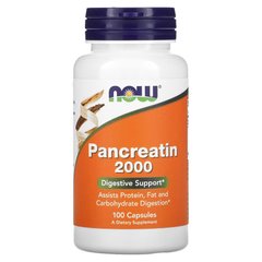NOW Pancreatin 2000, 100 капсул