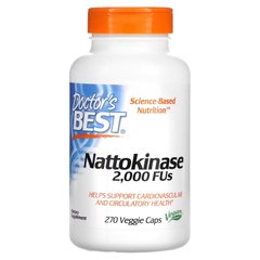 Doctor's Best Nattokinase, 270 вегакапсул