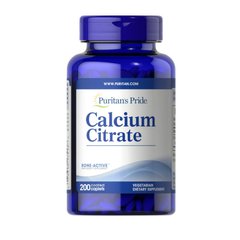 Puritan's Pride Calcium Citrate 200 mg, 200 каплет