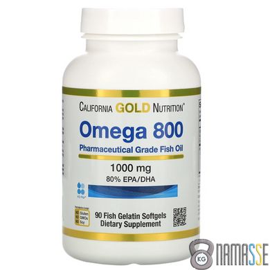 California Gold Nutrition Omega 800, 90 рибних капсул