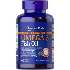 Puritan's Pride One Per Day Omega 3 Fish Oil 950 mg, 90 капсул