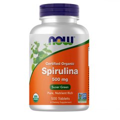 NOW Spirulina 500 mg, 500 таблеток