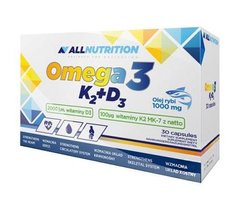 AllNutrition Omega 3+D3+K2, 30 капсул