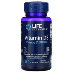 Life Extension Vitamin D3 1000 IU, 250 капсул