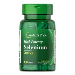 Puritan's Pride Selenium 200 mcg, 100 таблеток