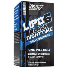 Nutrex Research Lipo-6 Black NightTime Ultra Concentrate, 30 капсул