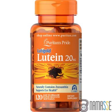 Puritan's Pride Lutein 20 mg with Zeaxanthin, 120 капсул