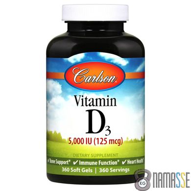 Carlson Labs Vitamin D3 5000 IU, 360 капсул