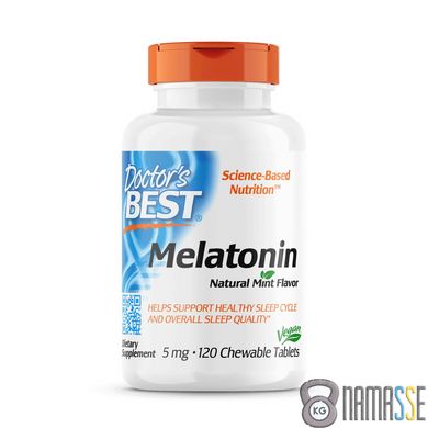 Doctor's Best Melatonin 5 mg, 120 жувальних таблеток