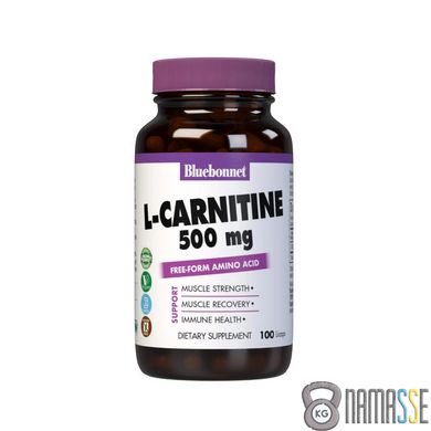 Bluebonnet L-Carnitine 500 mg, 30 вегакапсул