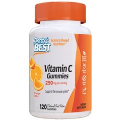 Doctor's Best Vitamin C Gummies 250 mg, 120 желеєк Апельсин