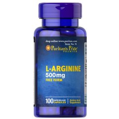 Puritan's Pride L-Arginine 500 mg, 100 капсул