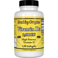 Healthy Origins Vitamin D3 2000 IU, 120 капсул