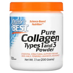 Doctor's Best Collagen Types 1&3 Powder, 200 грам