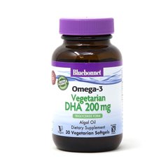 Bluebonnet Nutrition Natural Omega-3 Vegetarian DHA 200 mg, 30 вегакапсул