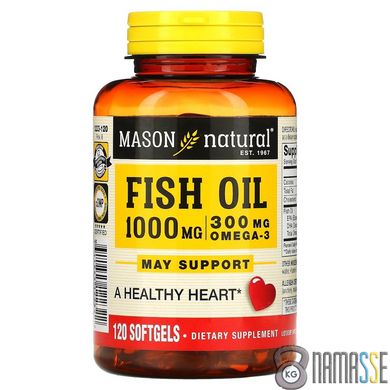 Mason Natural Fish Oil 1000 mg, 120 капсул