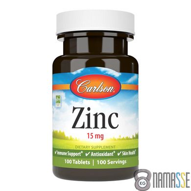 Carlson Labs Zinc 15 mg, 100 таблеток