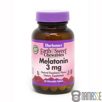 Bluebonnet Nutrition Earth Sweet Chewables Melatonin 3 mg, 60 жувальних таблеток