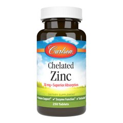 Carlson Labs Chelated Zinc, 250 таблеток