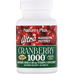 Natures Plus Ultra Cranberry 1000, 60 таблеток