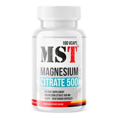 MST Magnesium Citrate 500 mg, 100 капсул
