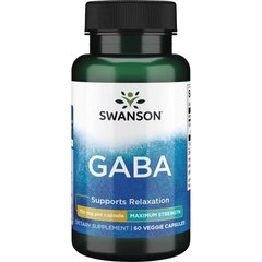 Swanson GABA 750 mg, 60 капсул