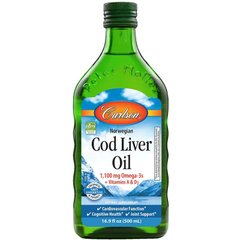 Carlson Labs Cod Liver Oil Liquid, 500 мл Натуральний