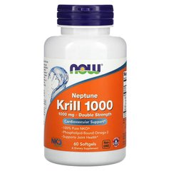NOW Neptune Krill Oil 1000 mg, 60 капсул