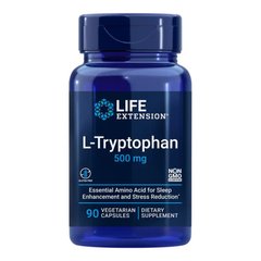 Life Extension L-Tryptophan 500 mg, 90 вегакапсул