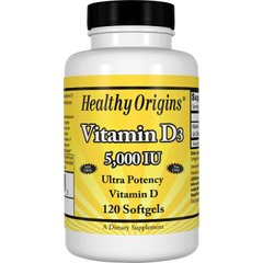 Healthy Origins Vitamin D3 5000 IU, 120 капсул
