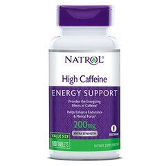 Natrol High Caffeine, 100 таблеток