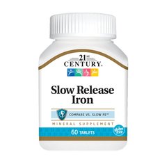 21st Century Slow Release Iron, 60 таблеток