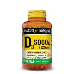 Mason Natural Vitamin D3 5000 IU, 50 капсул