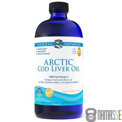 Nordic Naturals Arctic Cod Liver Oil, 473 мл Апельсин