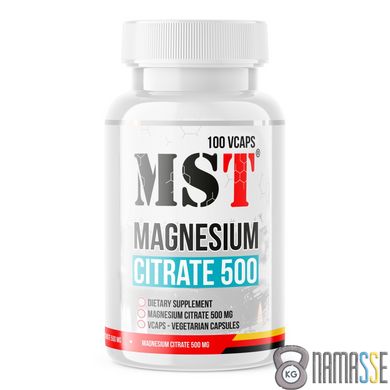 MST Magnesium Citrate 500 mg, 100 капсул