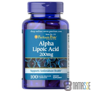 Puritan's Pride Alpha Lipoic Acid 200 mg, 100 капсул