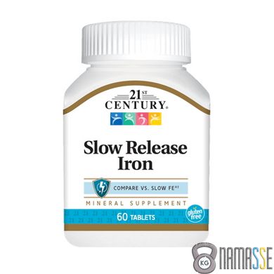 21st Century Slow Release Iron, 60 таблеток