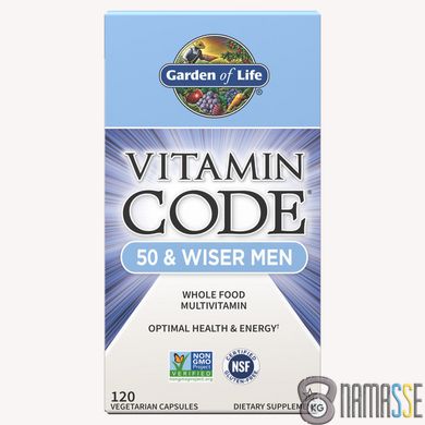 Garden of Life Vitamin Code 50 & Wiser Men, 240 вегакапсул