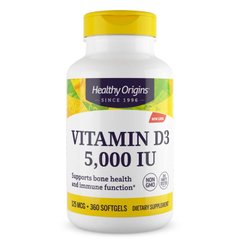 Healthy Origins Vitamin D3 5000 IU, 360 капсул
