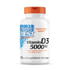 Doctor's Best Vitamin D3 5000 IU, 720 капсул
