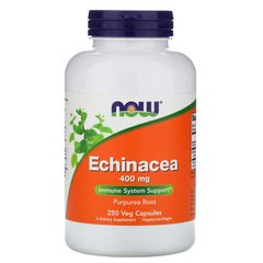 NOW Echinacea 400 mg, 250 вегакапсул